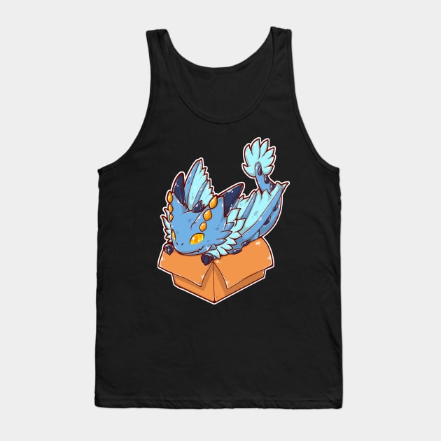 Blue Dragon In A Box Tank Top by MimicGaming